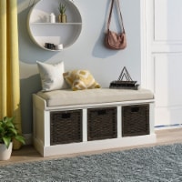 Storage Benches in Solid Wood for Home or Office Use