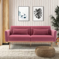 Velvet Sofa, Accent sofa .loveseat sofa with metal feet