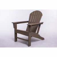 UM HDPE Resin Wood Adirondack Chair - Dark Brown
