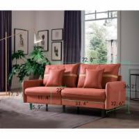 3-Seat Sofa Couch, Mid-Century Tufted Loveseat for Living Room, Bedroom, Office, Apartment, D