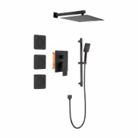 Shower System with Shower Head, Hand Shower, Slide Bar, Body Sprays, Shower Arm, Hose, Valve