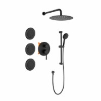 Shower System with Shower Head, Hand Shower, Slide Bar, Body Sprays, Shower Arm, Hose, Valve