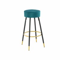 Counter Height Bar Stools Set of 2, Velvet Kitchen Stools Upholstered Dining Chair Stools