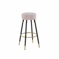 Counter Height Bar Stools Set of 2, Velvet Kitchen Stools Upholstered Dining Chair Stools 24