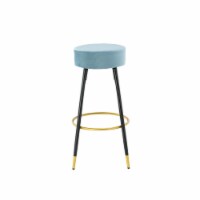 Counter Height Bar Stools Set of 2, Velvet Kitchen Stools Upholstered Dining Chair Stools 24