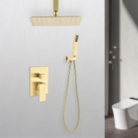 Ceiling Mounted Shower System Combo Set with Handheld and 12 Shower head