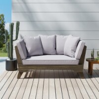 Simplie Fun Acacia Wood Expandable Daybed with Water Resistant Cushions 1 count Gerbes Super Markets