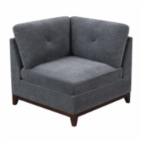 Modular Living Room Furniture Corner Wedge Ash Chenille Fabric 1pc Cushion Wedge Sofa Couch E