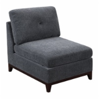 Modular Living Room Furniture Armless Chair Ash Chenille Fabric 1pc Cushion Armless Chair Cou