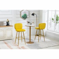 Bar Stools with Back and Footrest Counter Height Dining Chairs 2PC /SET