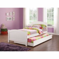 Twin Size Bed w/ Trundle Slats White Pine Plywood Kids Youth Bedroom Furniture