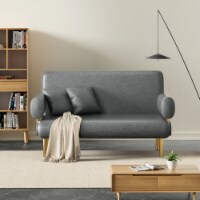 CIZIG Futon Sofa Bed, Convertible Sleeper Sofa, Couch, Double Chaise Sofa, Loveseat, Sofa Cha