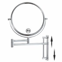 8-inch Wall Mounted Makeup Vanity Mirror, Height Adjustable, 1X / 10X Magnification Mirror, 3