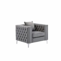 Loreto Gray Velvet Chair