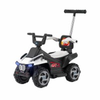 6V Kids Ride-On Electric ATV, 4-Wheeler Quad Car Toy with LED Headlights, Bluetooth