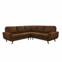 96 x96 Convertible Sectional Sofa Fabric Couch with 2x arms loveseat Reversible Corner Couch