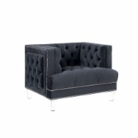 Ansario Chair, Charcoal Velvet 56462