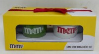M&m's World Mini Mug Ornament Set New With Box