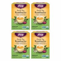 Yogi Tea Organic Green Tea Kombucha (4 Packs, 16 Bags Each) Perspective: Main