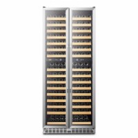 Ergode Lanbo Black Dual Zone Wine Cooler French Doors 287 Bottle Capacity