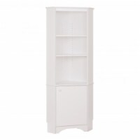 Ergode Elite White Tall 1-Door Corner Storage Cabinet