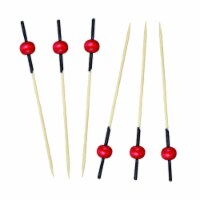 PacknWood  2.76 In. KitaBamboo Pick With 1 Red Bead & Black End- Pack Of 2000