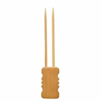 PacknWood 5.91 In. Mbola Double Prong Bamboo Skewer With Block End- Pack Of 480
