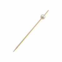 PacknWood 3.5 In. Bijou Bamboo Pick With White Pearl- Pack Of 2000