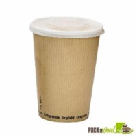 Packnwood Soup Cup with Rippled Kraft Design - 8 oz