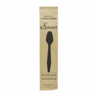 Packnwood  7.3 in. Heavy Weight Wooden Spoon&#44; Wrapped in Paper Wrapper