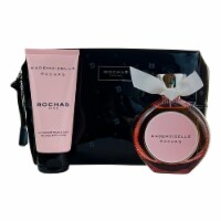 Rochas Rochas Mademoiselle 3 Pc. Gift Set EDP SPR 3 oz & Toiletry Pouch & B/L 3.3 oz