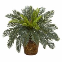 15 inch Cycas Artificial Plant in Basket Perspective: Main