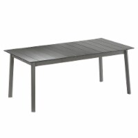 Lafuma ORON Extendable 10 Person Outdoor Aluminum Garden Dining Table, Titanium