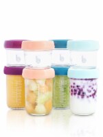 Babymoov Babybowls Glass (x8) 4x 4oz + 4x 8oz glass bowls.