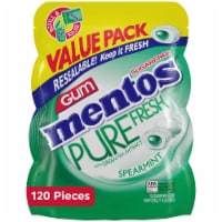 Mentos Pure Fresh Sugar-Free Chewing Gum Spearmint 120 Count Pack of 1 Perspective: Main