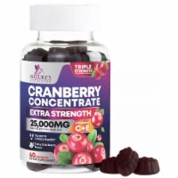 Nature's Nutrition Cranberry Urinary Health Gummies w/ Vitamin C & Vitamin E - 60 Gummies