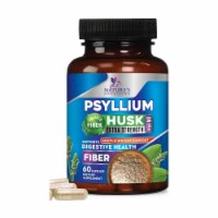Psyllium Husk Capsules, Max Potency Dietary Fiber 1450mg 60 Capsules