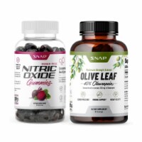 Sugar Free Organic Nitric Oxide Beet Gummies, Olive Leaf Extract Capsules Bundle