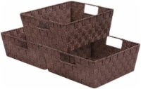 Kitcheniva Woven Basket Bin Set - Brown