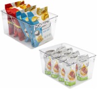 Kitcheniva Clear Plastic Storage Bin Container Set - 2 Pack