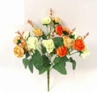 Kitcheniva Artificial Rose Flower Bouquet Sunset Red