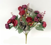Kitcheniva Artificial Rose Flower Bouquet Wine Red