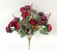 Kitcheniva Artificial Rose Flower Bouquet Wine Red