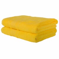 Kitcheniva Ultra Super Soft 100% Cotton Bath Towels Yellow 2 Packs