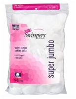 Swisspers Super Jumbo Cotton Balls 70 Count, 1 Pack