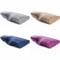 Kitcheniva 2 Pack Orthopedic Memory Foam Sleep Pillow Contour Cervical Neck Support - Camel