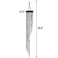 Kitcheniva 31.5 Outdoor Windchimes Soothing Melodic Tones - Silver With 18 Tubes
