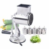 Kitcheniva Food Rotary Grater With 5 Stainless Steel Blades