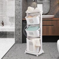 Kitcheniva Laundry Hamper Basket 3-Tier
