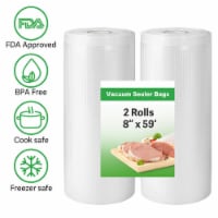 Kitcheniva Vacuum Sealer Bags Food Saver 8" x59" 2 Rolls